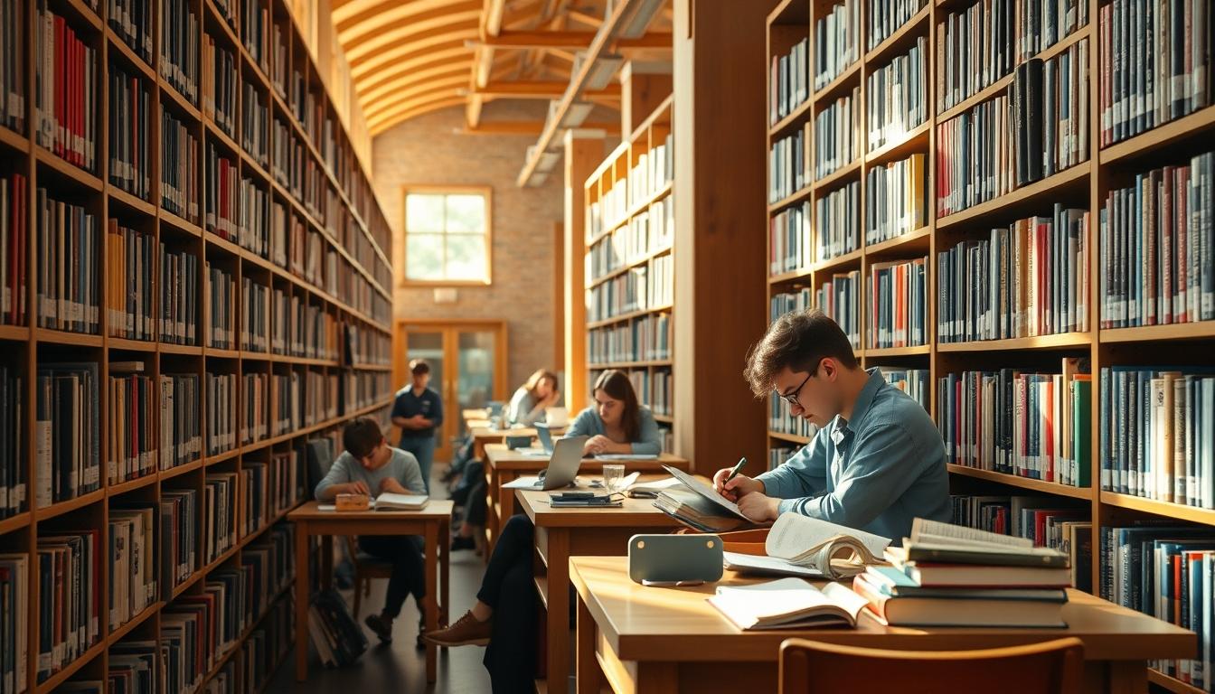 Contemporary university campus for learners